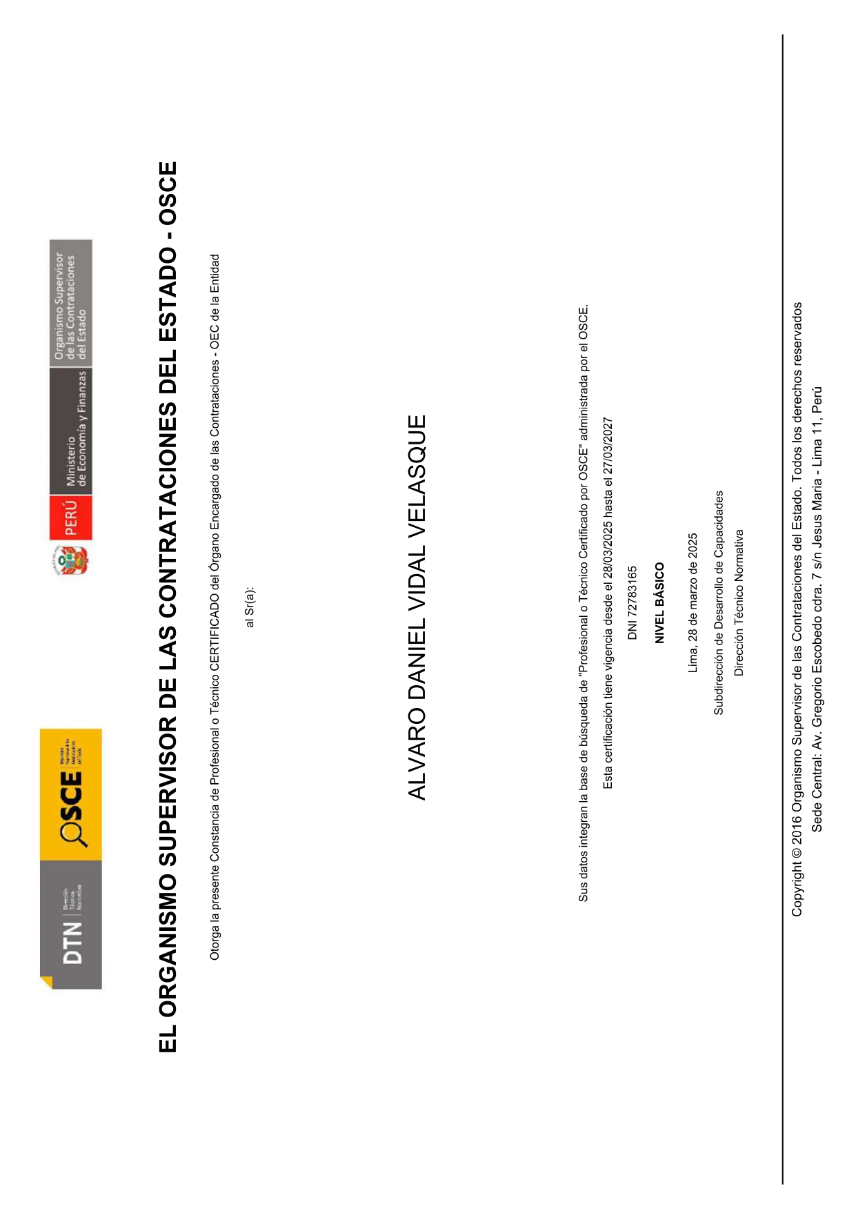 Certificado — Certificado como Comprador Público